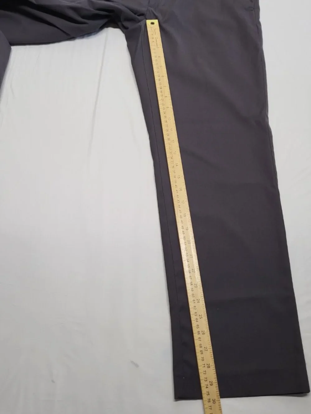 Axis Mens Dress Pants 32 X 30 Straight Leg Straight Gray Polyester Rayon Spandex